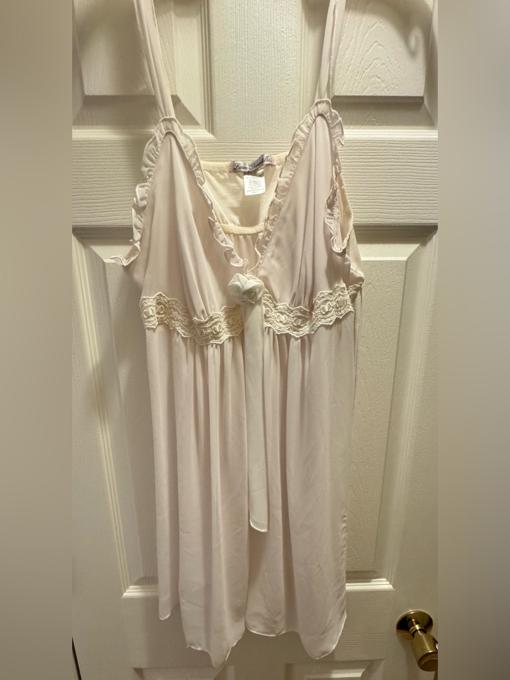 Vintage Linea Donatella Chiffon Babydoll Chemise Slip Top XL